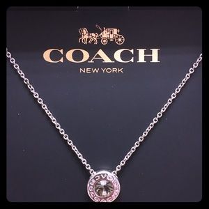 NEW Coach Open Circle Stone Necklace